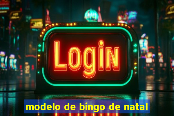 modelo de bingo de natal